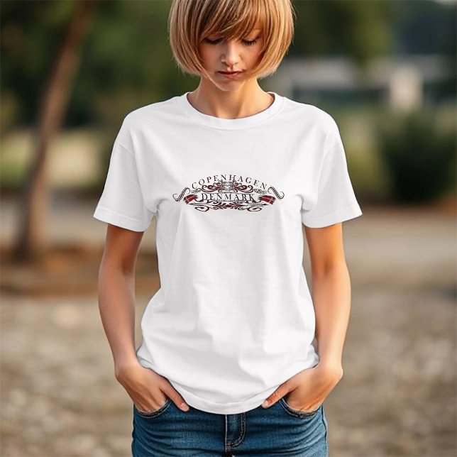 Camiseta Copenhaga Chamando Mulheres (Criador carregado)