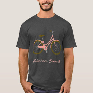 Camiseta Copenhagen Denmark rosa Design de bicicleta dinama