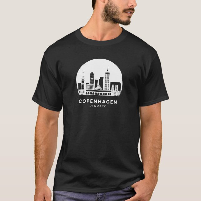 Camiseta Copenhagen Denmark Skyline (Frente)
