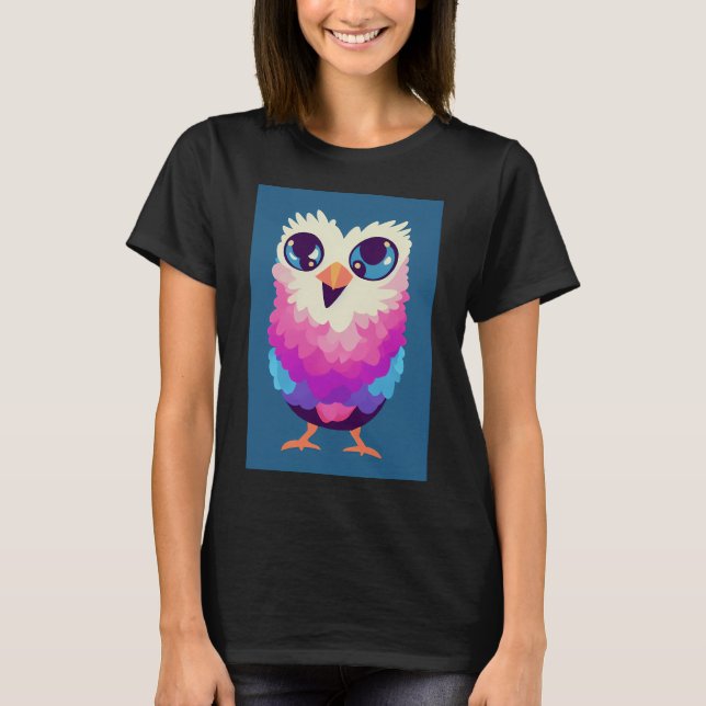 Camiseta Cópia da arte de pássaro fofo (Frente)