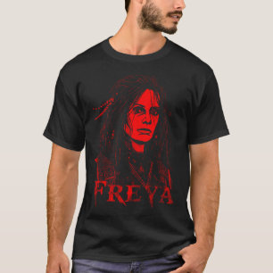 Camiseta Cópia de Freya a Deusa do amor fertilidade vermelh