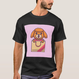 Camiseta Cópia de Ícone Vetorial de Cartoon de Cachorro Pug