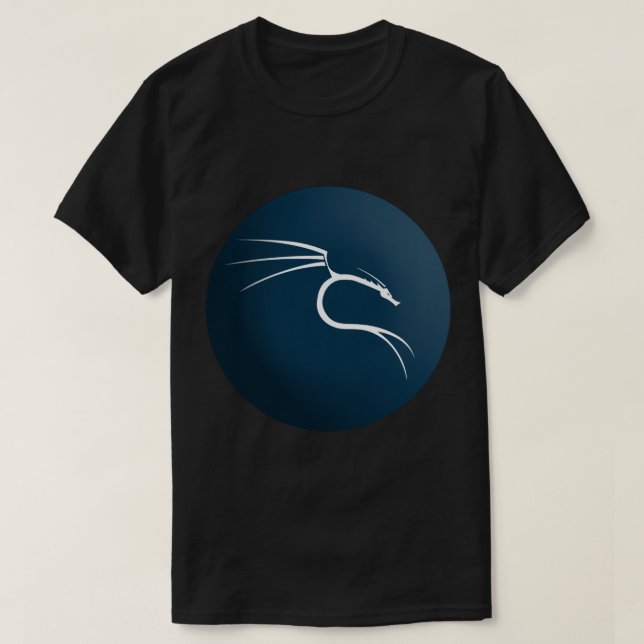 Camiseta Cópia do autocolante do logotipo Linux Kali (Frente do Design)