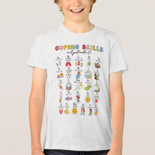 Camiseta Copiando habilidades Alphabet Mental Health Awarne