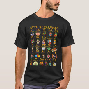 Camiseta Copiando habilidades Alphabet Mental Health Awarne