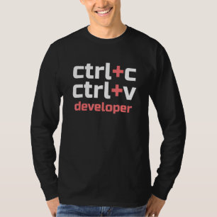 Camiseta Copiar Colar Desenvolvedor Ctrl C Ctrl V Coder