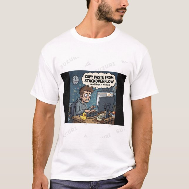 Camiseta Copiar e Colar do StackOverflow - Programa Diverti (Frente)