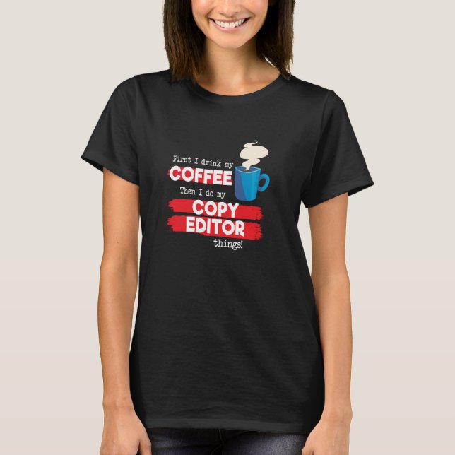 Camiseta Copiar Editor e Apreciação de Café (Frente)