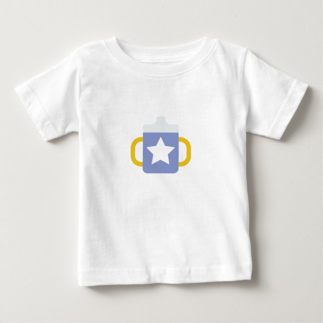 Camiseta copo com canudinho estrela azul (Frente)