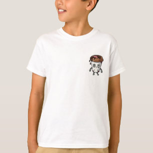 Camiseta Copo de Café Cérebro de Zumbi Crianças