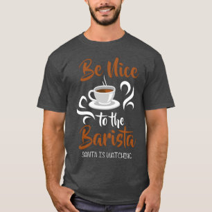 Camiseta Copo de café com leite Barista Porta-filtro engraç