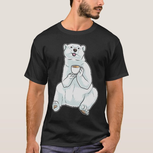 Camiseta Copo de Café de Urso Polar (Frente)