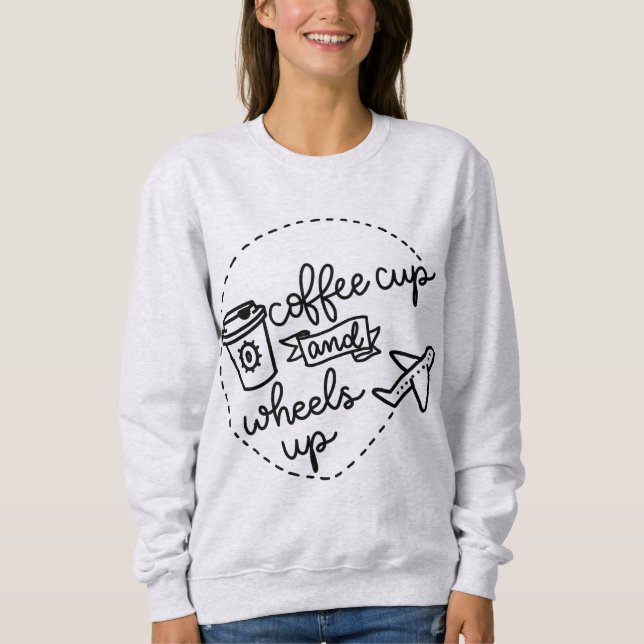 Camiseta Copo de café e rodas para cima (Frente)