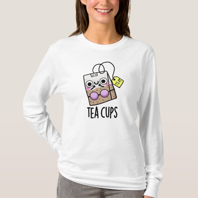Camiseta Copo de Chá Piadas de Sutiã Engraçadas (Frente)