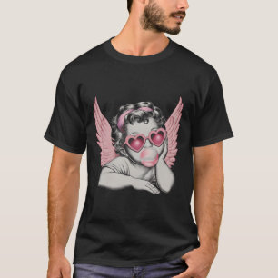 Camiseta Copo de Corações do Dia dos Namorados Retro Cupido