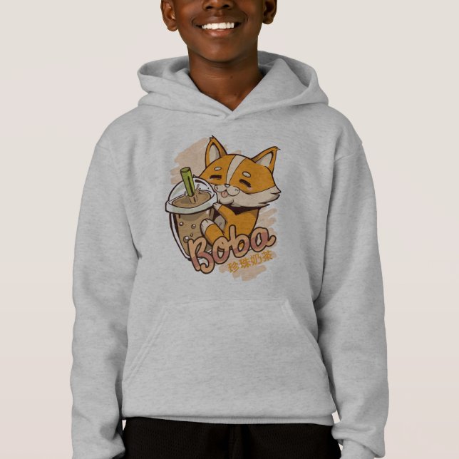 Camiseta Copo de Corgi Bonito com Chá Borrão (Frente)