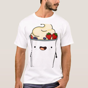 Camiseta Copo de Iogurte Kawaii