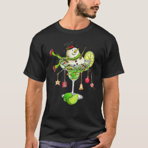 Camiseta Copo de Margarita & Boneco de Neve Com Luzes Cockt