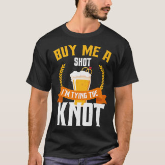 Camiseta Copo de Shot de Despedida de Solteiro Engraçado No