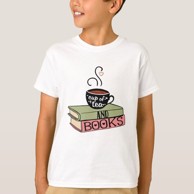 Camiseta Copo do chá e dos livros (Frente)