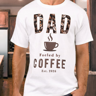 Camiseta Copo Engraçado para Pai Amante de Café Est.