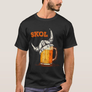 Camiseta Copo para beber Capacete Viking Nórdico Skol