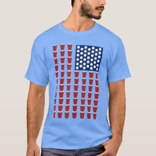 Camiseta Copo Solo Vermelho da Tendência do Dia 4 de Julho