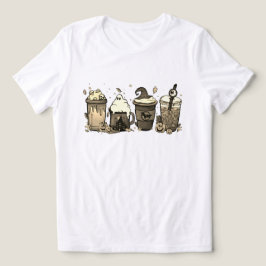 Camiseta Copos de café Dia de as Bruxas engraçado