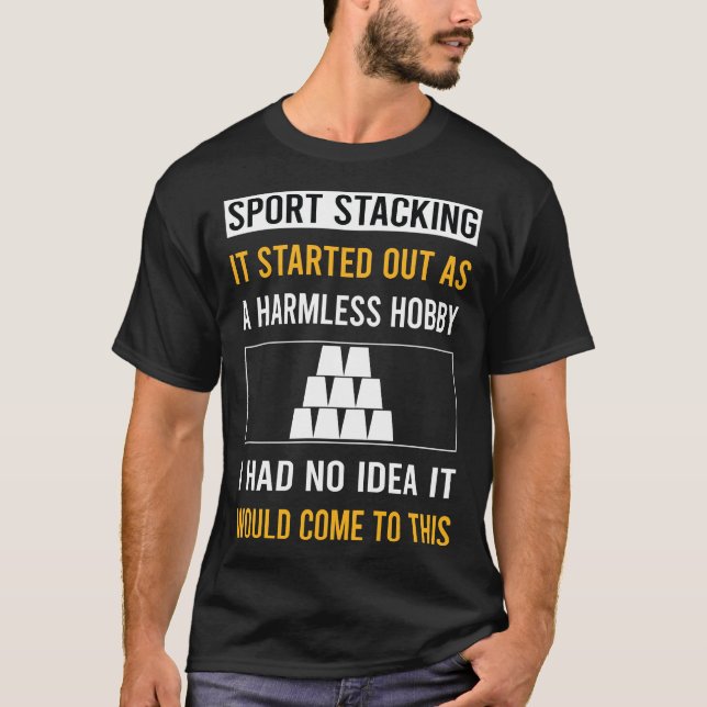 Camiseta Copos de Empilhamento de Desporto Empilhamento Ráp (Frente)