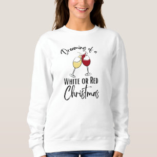 Camiseta Copos de vinho tinto branco Jogo de Natal