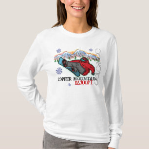 Camiseta Copper Mountain Colorado Snowboarder partilhou cap
