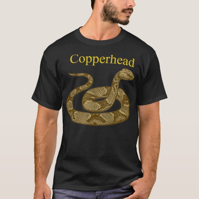 Camiseta Copperhead Snake Venomous Pit Viper Reptile (Frente)