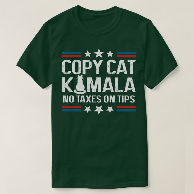Camiseta copy cat copycat kamala 2024 Sem impostos nas dica (Frente do Design)