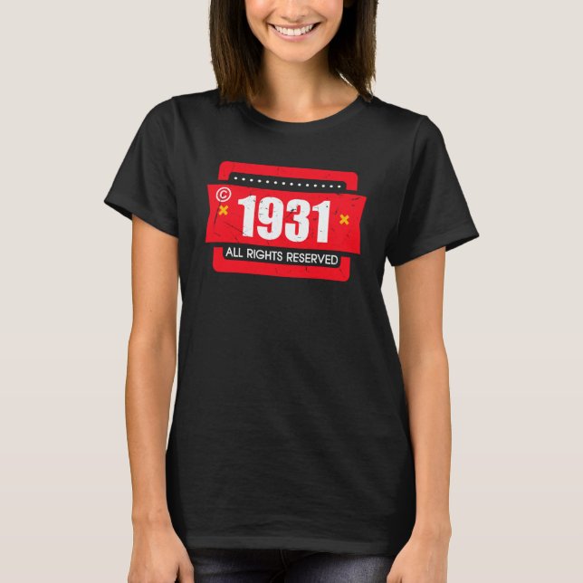 Camiseta Copyright 1931 All Rights Reserve (Frente)