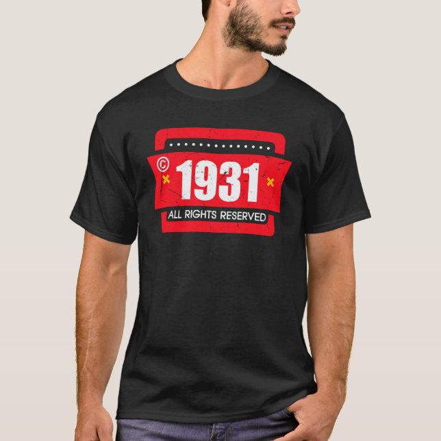 Camiseta Copyright 1931 All Rights Reserve (Frente)