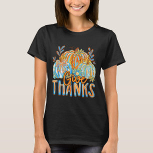 Camiseta Coquete Agradeça Ação de Graças Cristã Floral