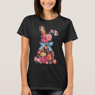 Camiseta Coquete Bunny Fofo Arco Dia de Páscoa Coelho Adole