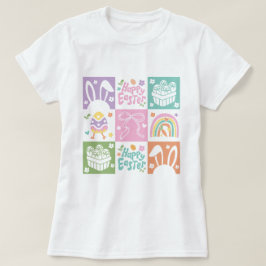Camiseta Coquete da Páscoa do Pastel verificado pela Retro