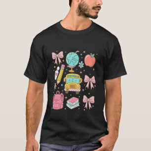 Camiseta Coquete de Volta às Aulas Lápis de Laço Ônibus Pro