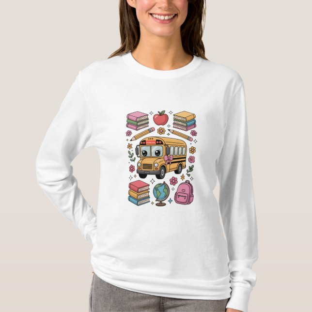 Camiseta Coquete de Volta às Aulas Professora Jardim de Inf (Frente)