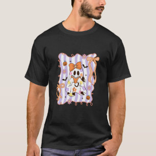 Camiseta Coquete Elegante com Laço Floral Fantasma Hallowee