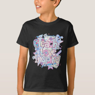 Camiseta Coquete Ensine Amor Inspire Menina De Volta à Esco