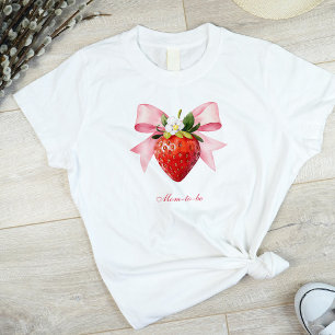 Camiseta Coquete Rosa Morango Mãe para ser