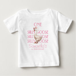 Camiseta Coquete Rosa Uma Menina Gansa Boba Aniversário de