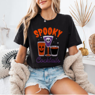 Camiseta Coquetéis Assustadores Coloridos Drinks de Hallowe