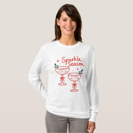 Camiseta Coquetéis de Natal Brilham na Temporada