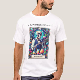 Camiseta Coquetéis Dead Serious Tarot Barman Esqueleto