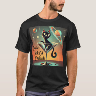 Camiseta Coquetéis Pretos Cósmicos Futurísticos Atômicos