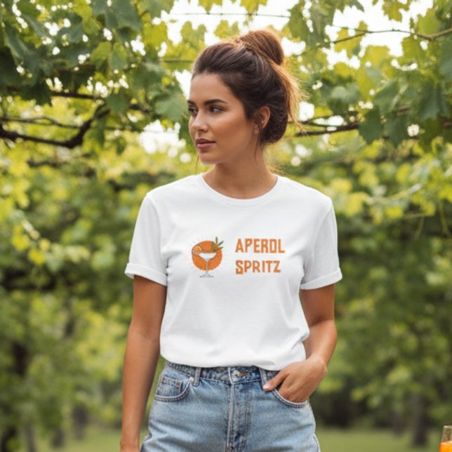Camiseta Coquetel Aperol Spritz Estilizado (Criador carregado)