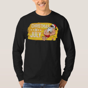 Camiseta Coquetel De Papais noeis No Natal Da Praia Em Julh
